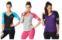 Zumba Laces Out Baseball Tees Blue - Purple - Pink