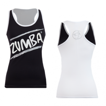Zumba Retro Tank Black/White
