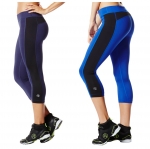 Zumba Crop It Capri Leggings Indigo Navy - Blue