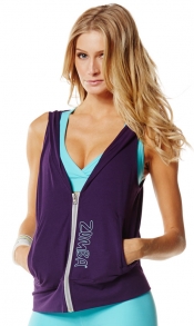 Zumba Gotta Jam Hooded Vest Purple