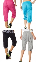 Zumba Hang Loose Harem Pants Pink, Black and Gray