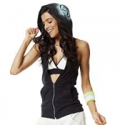 Zumba Let's Rock Hooded Vest Black