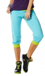 Zumba Maxin' and relaxin' Capri pants Aqua