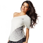 Zumba So Shaded Asymmetrical Top White