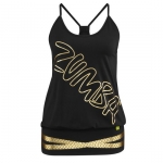 Zumba High Tech Bubble Top Black