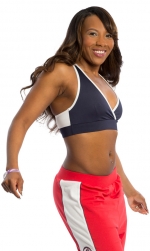 Zumba Navy/White V bra
